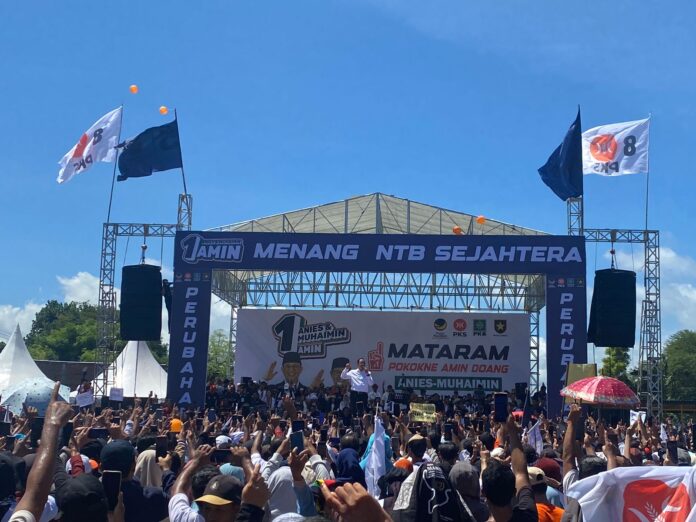 Kampanye Anies Baswedan di Mataram dipadati simpatisan